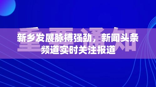 新乡发展脉搏强劲，新闻头条频道实时关注报道