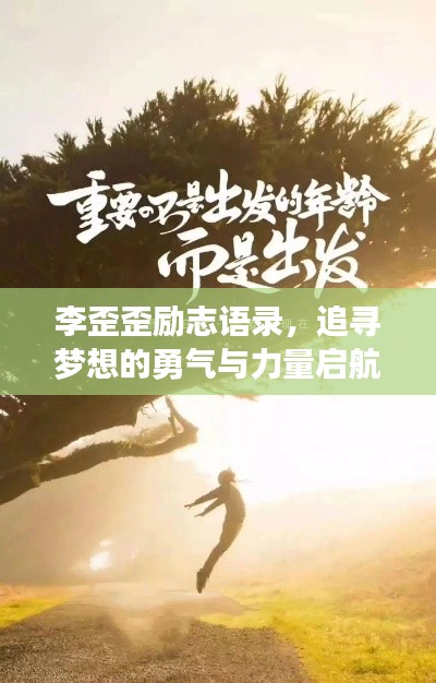 李歪歪励志语录，追寻梦想的勇气与力量启航人生！