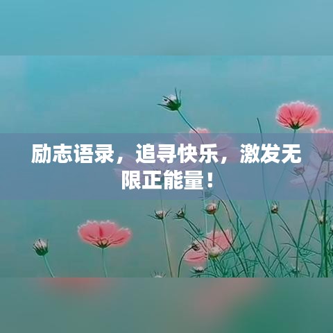 励志语录，追寻快乐，激发无限正能量！