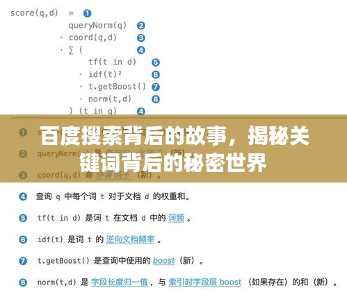 百度搜索背后的故事，揭秘关键词背后的秘密世界