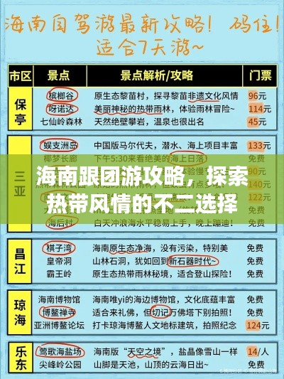 海南跟团游攻略，探索热带风情的不二选择