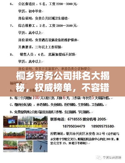 桐乡劳务公司排名大揭秘，权威榜单，不容错过！