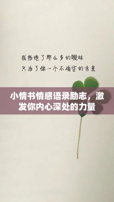 小情书情感语录励志，激发你内心深处的力量