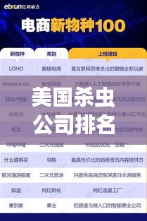 美国杀虫公司排名揭晓，权威榜单助你挑选优质服务提供商！