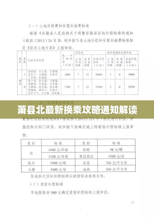 萧县北最新换乘攻略通知解读